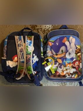 Sonic the Hedgehog Kids Blue Backpack - Licensed Character Bag